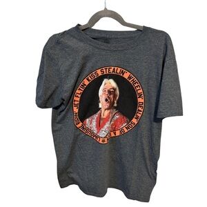 Official WWE | Ric Flair Son of a Gun Grey T-Shirt | Size M